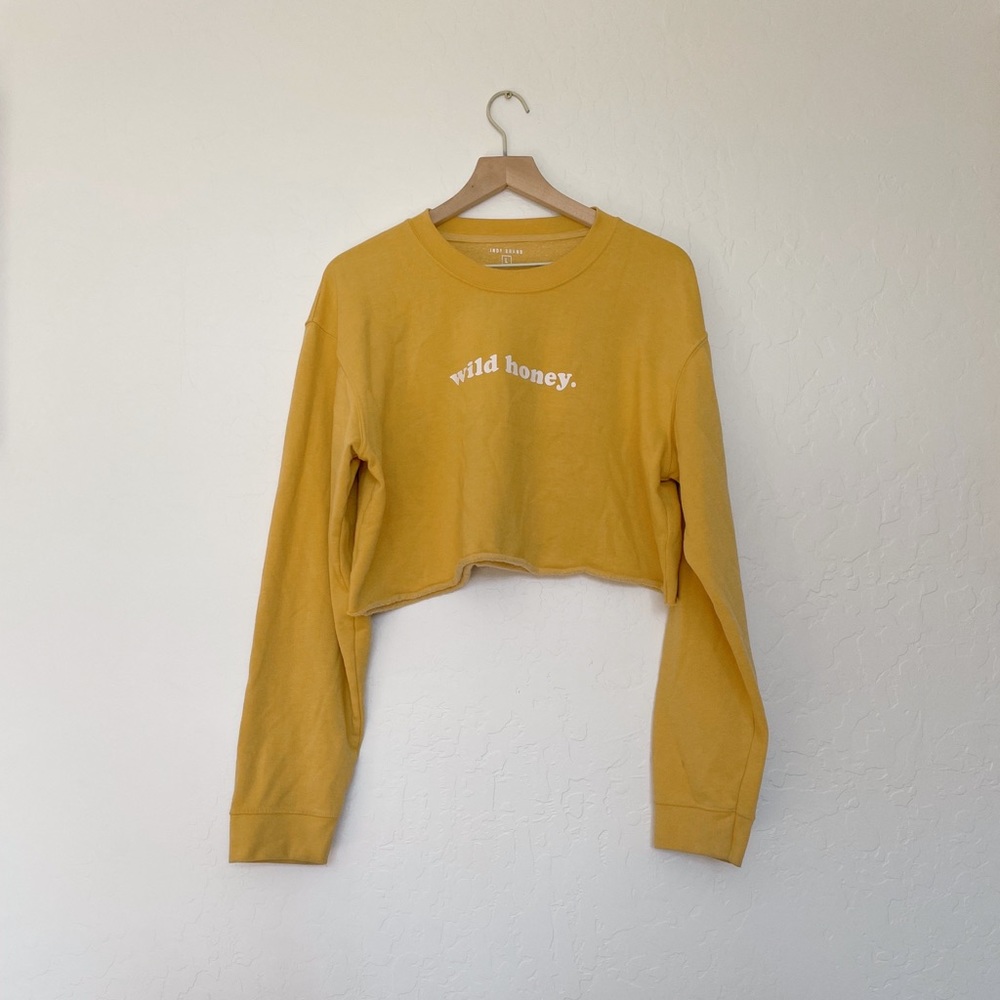 Wild honey cropped sweater